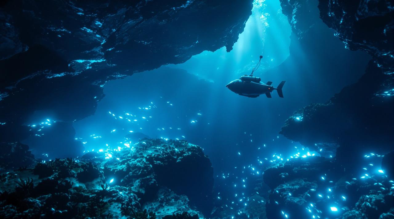 第九电影院纪录片《深海探秘》深海潜水器探索未知生物的精彩画面
